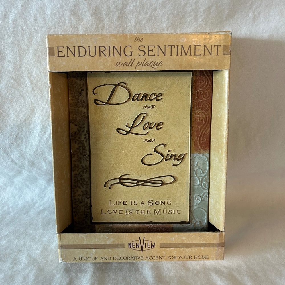 Sentimental Wall Plaque - Dance, Love, Sing